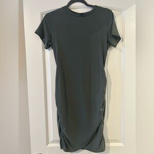 Express Olive Green Short Sleeve T-shirt Dress